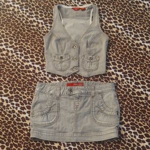 Guess gray denim set